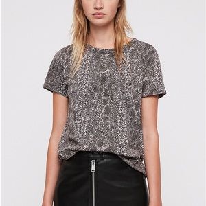 NWT Allsaints snake-print ombré Tee szM